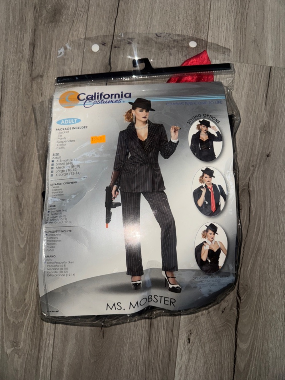 California Costumes Black Pinstripe Women's Pants & Jacket Set